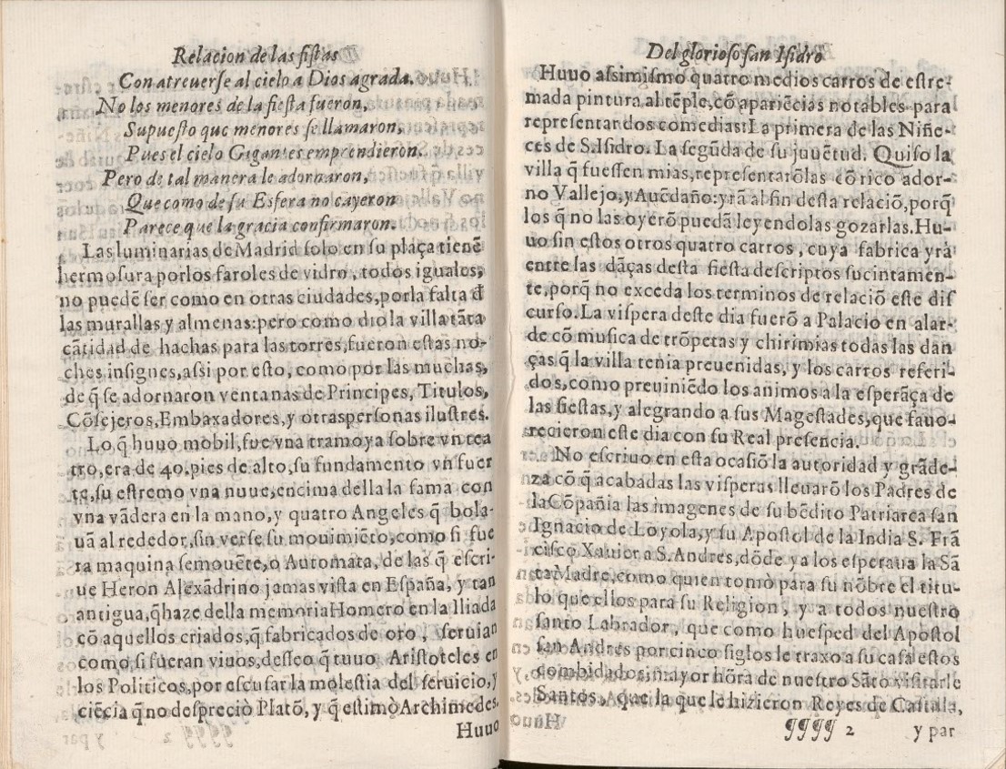 Extracto de la relación de festejos (Sig.: MD/C/183)